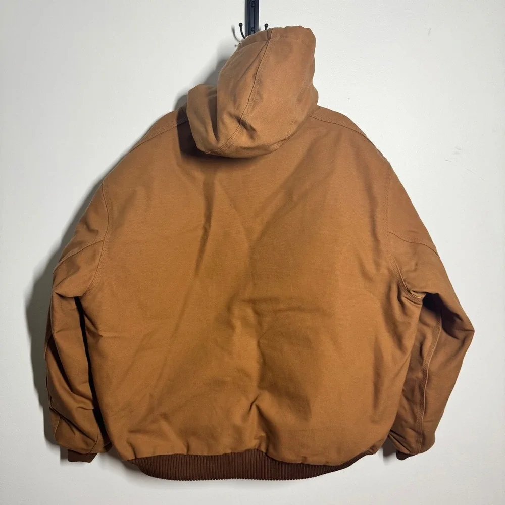 Carhartt J140 Duck Active Jacket Men 2XL Brown Quilted Flannel Lined Made in USA